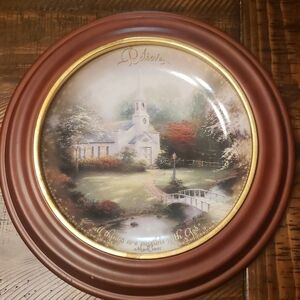Thomas Kinkade Spirit of Life collector plate and frame